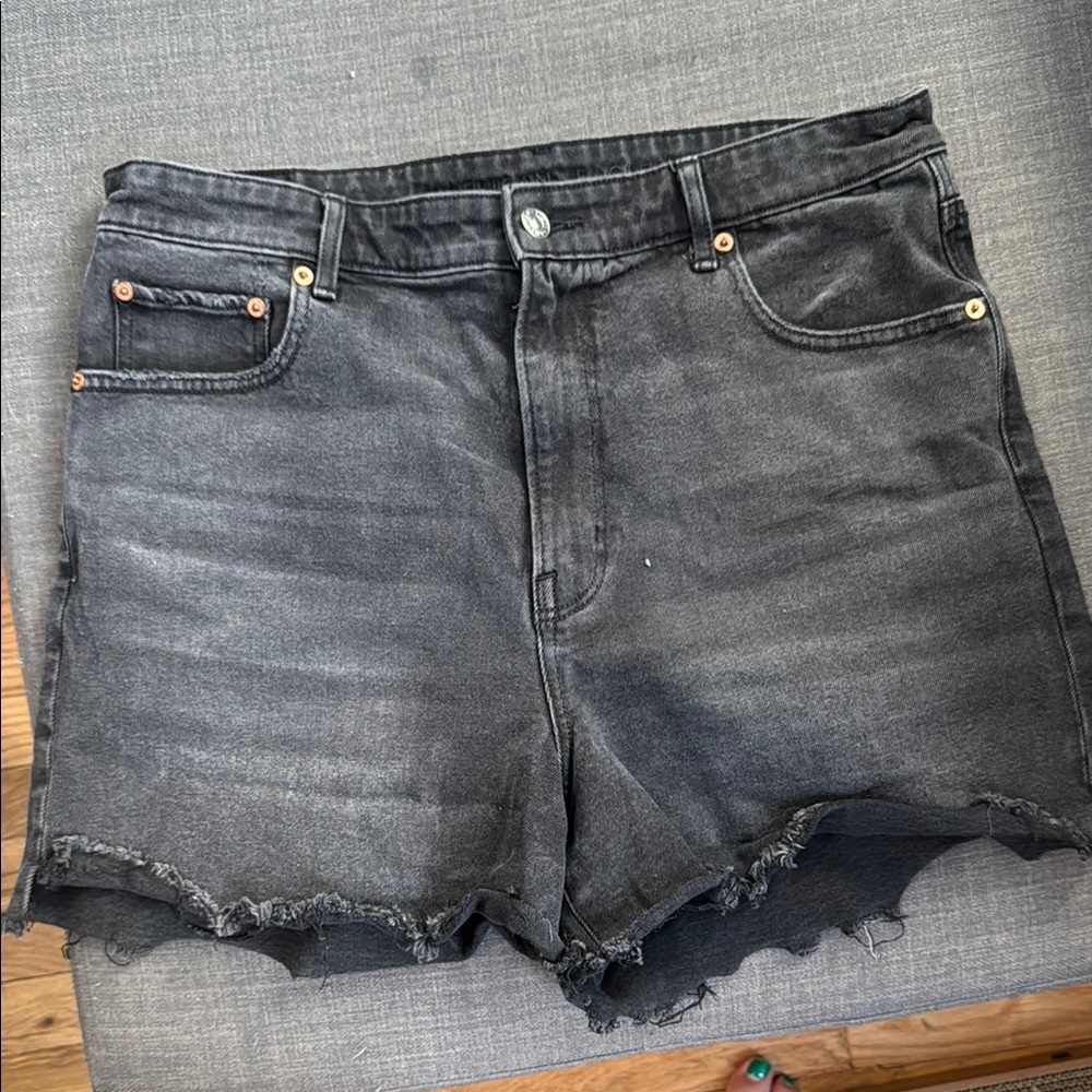 American Eagle Highest Rise 90s Boyfriend Black Jean Shorts